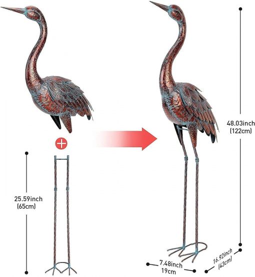 Outdoor Garden Crane Statues fig2